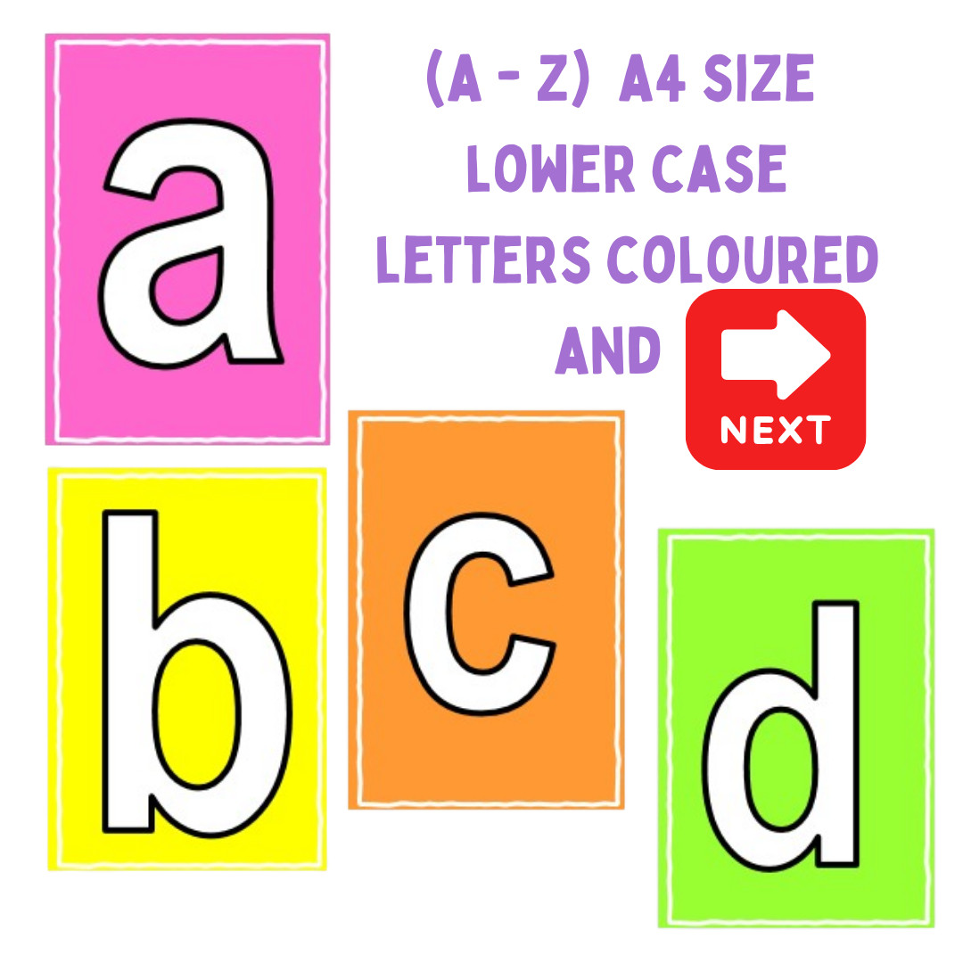 Printable alphabet A-Z Large letters 52 set for preschool learning kids A4 pdf