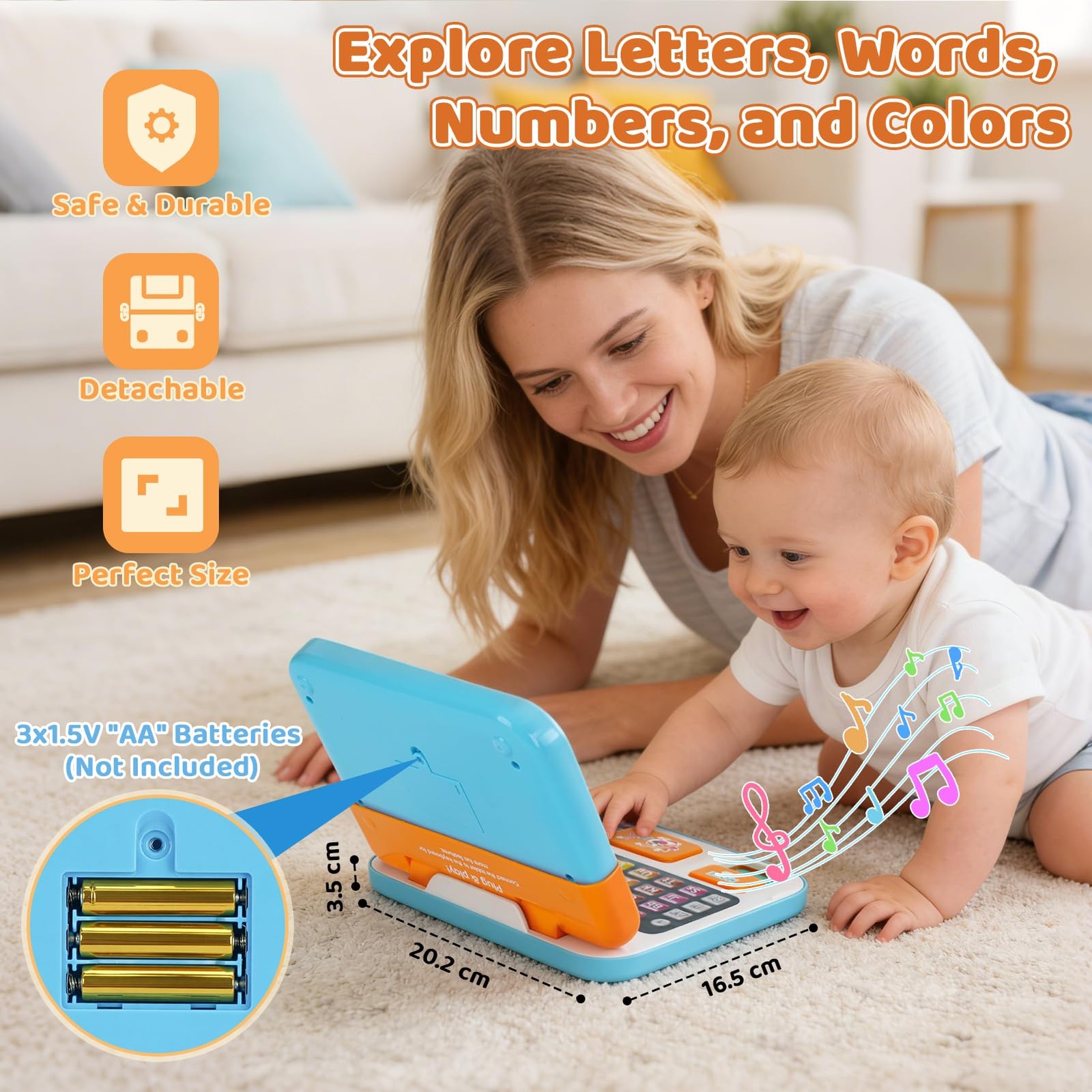 Learning Toy for 1 2 3 Years Old Boys Girls, Learning Laptop Toys for Toddler…