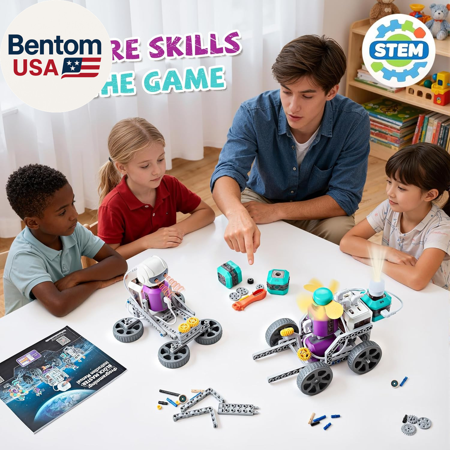 24-IN-1 STEM Circuit Science Experiments Robotics Kits Toys for Kids Ages 8-12 9