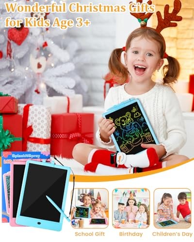 SplashNSpray Writing Tablet, 2pack LCD Drawing Tablet for Kids, Colorful