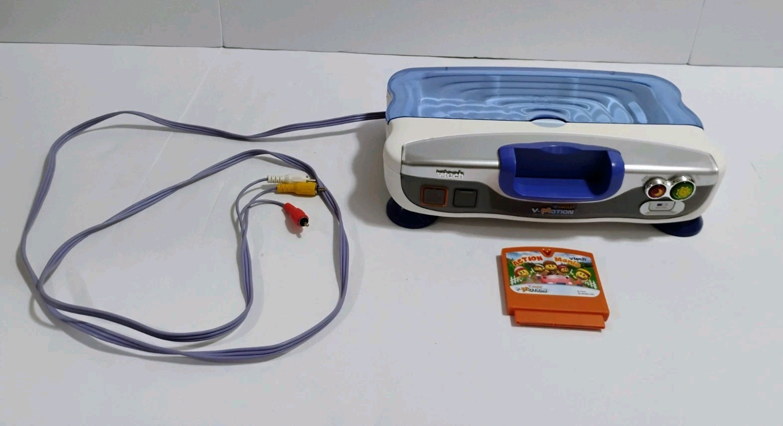 Vintage VTech VSmile V-Motion Active Learning System & Cartridge Set WORKS