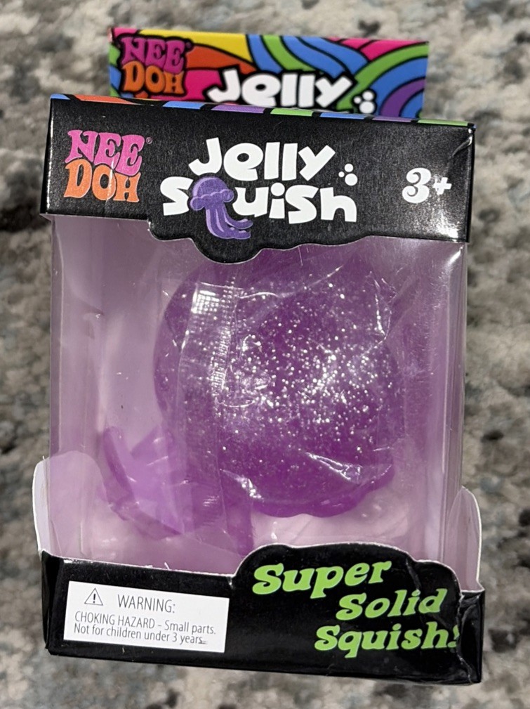 Purple Jellyfish Jelly Squish Stress Toy Fidget Squeeze Super Squish