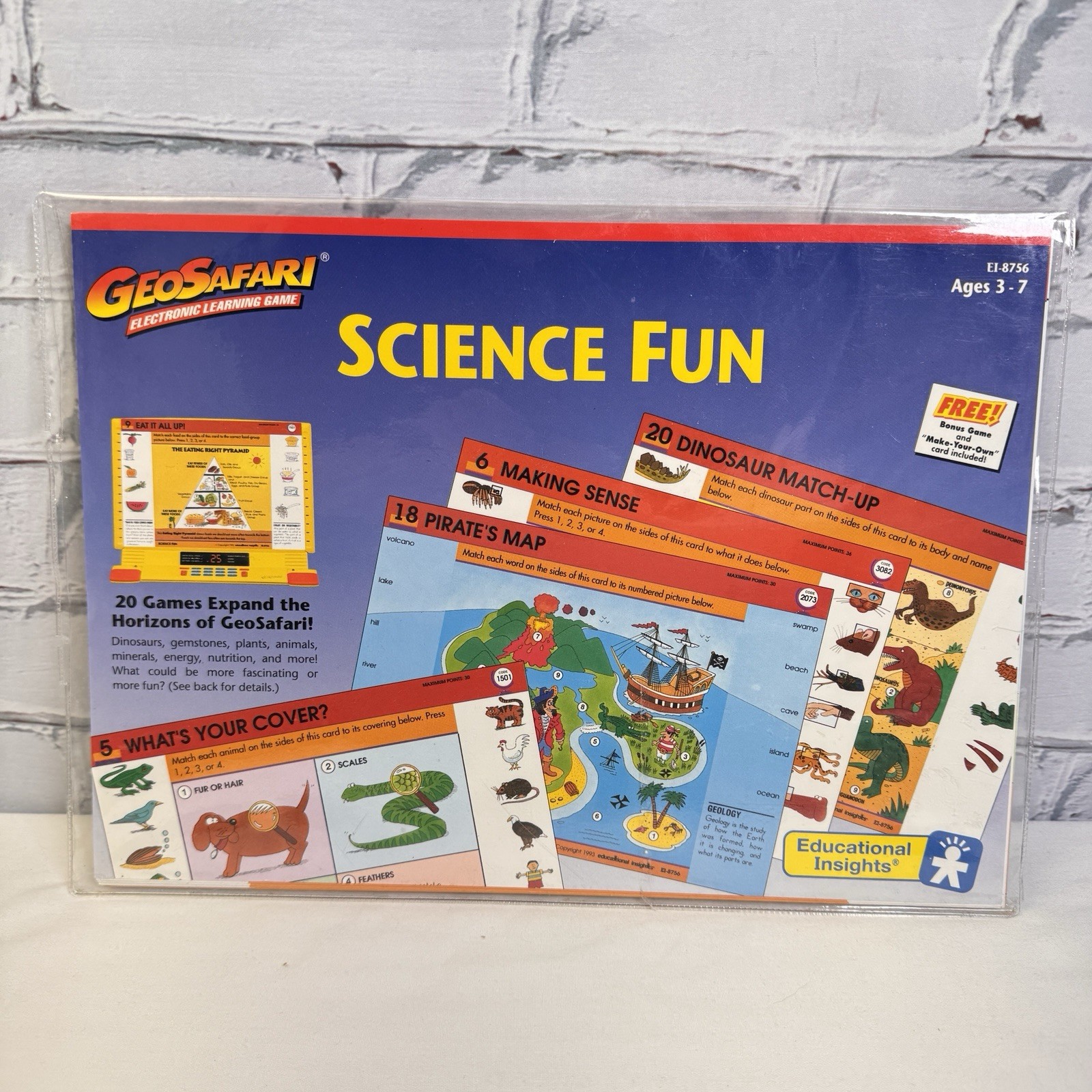 Vintage GEOSAFARI Electronic Learning Game Card Sets Science Math Words Learning