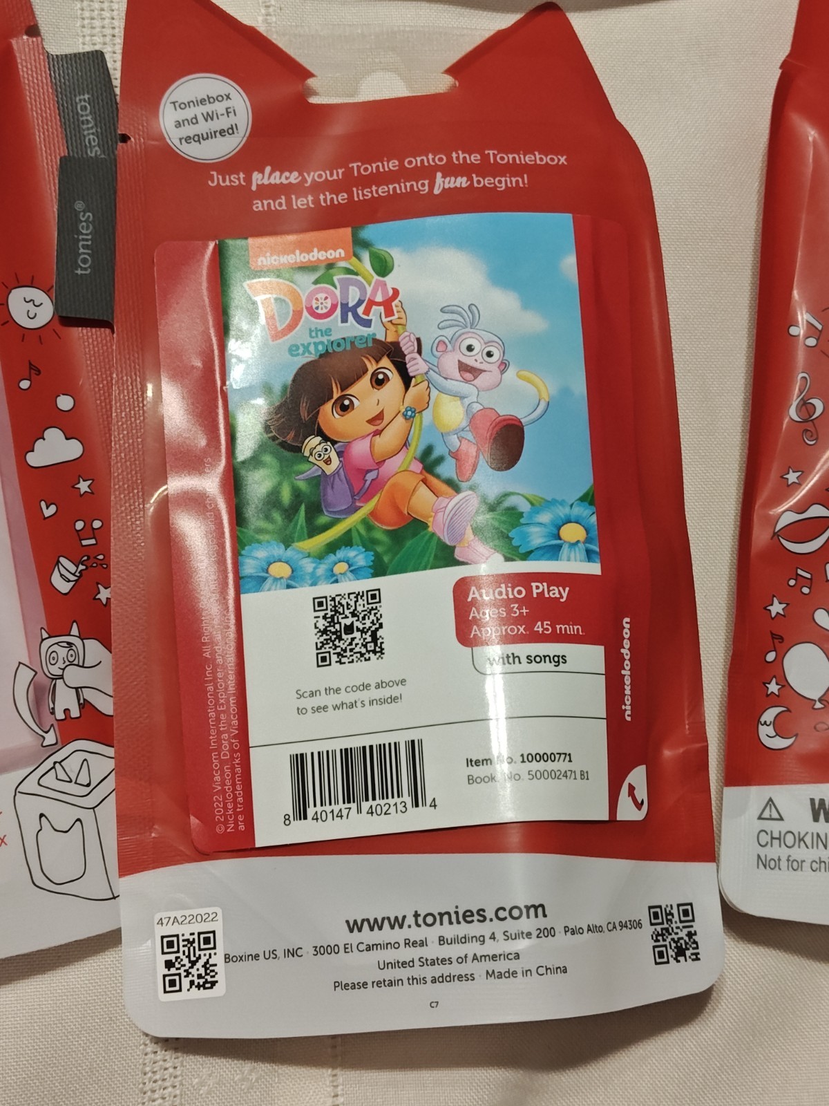 Tonies Dora The Explorer Backpack Audio Toy English/Spanish Toniebox Nickelodeon
