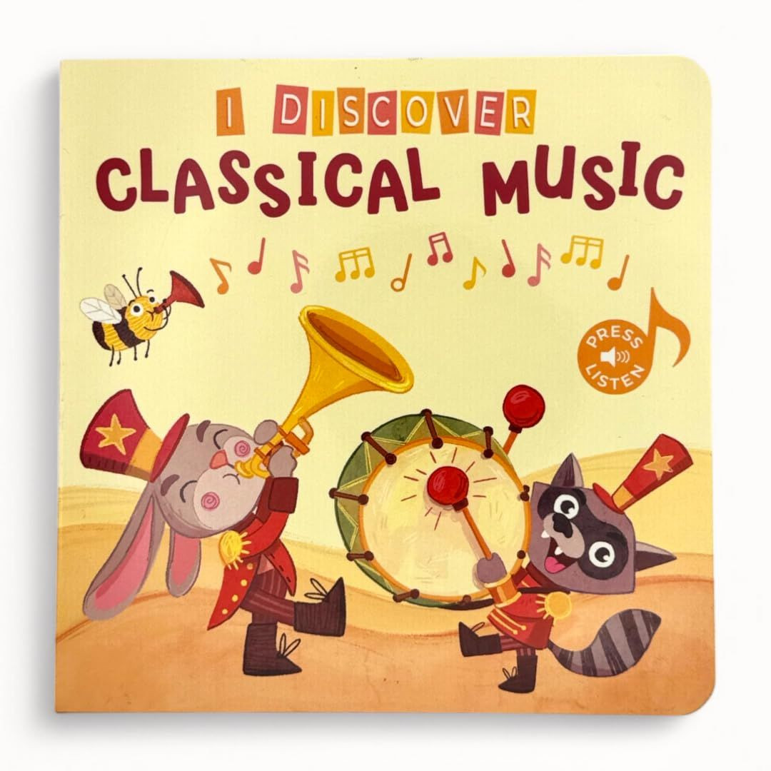 I Discover Classical Music – Sound Book 6.5 x inches, Red, Blue, Yellow