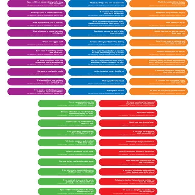 Really Good Stuff Daily Response Sticks – 60 Laminated Chipboard, 3/4″x6″ Each