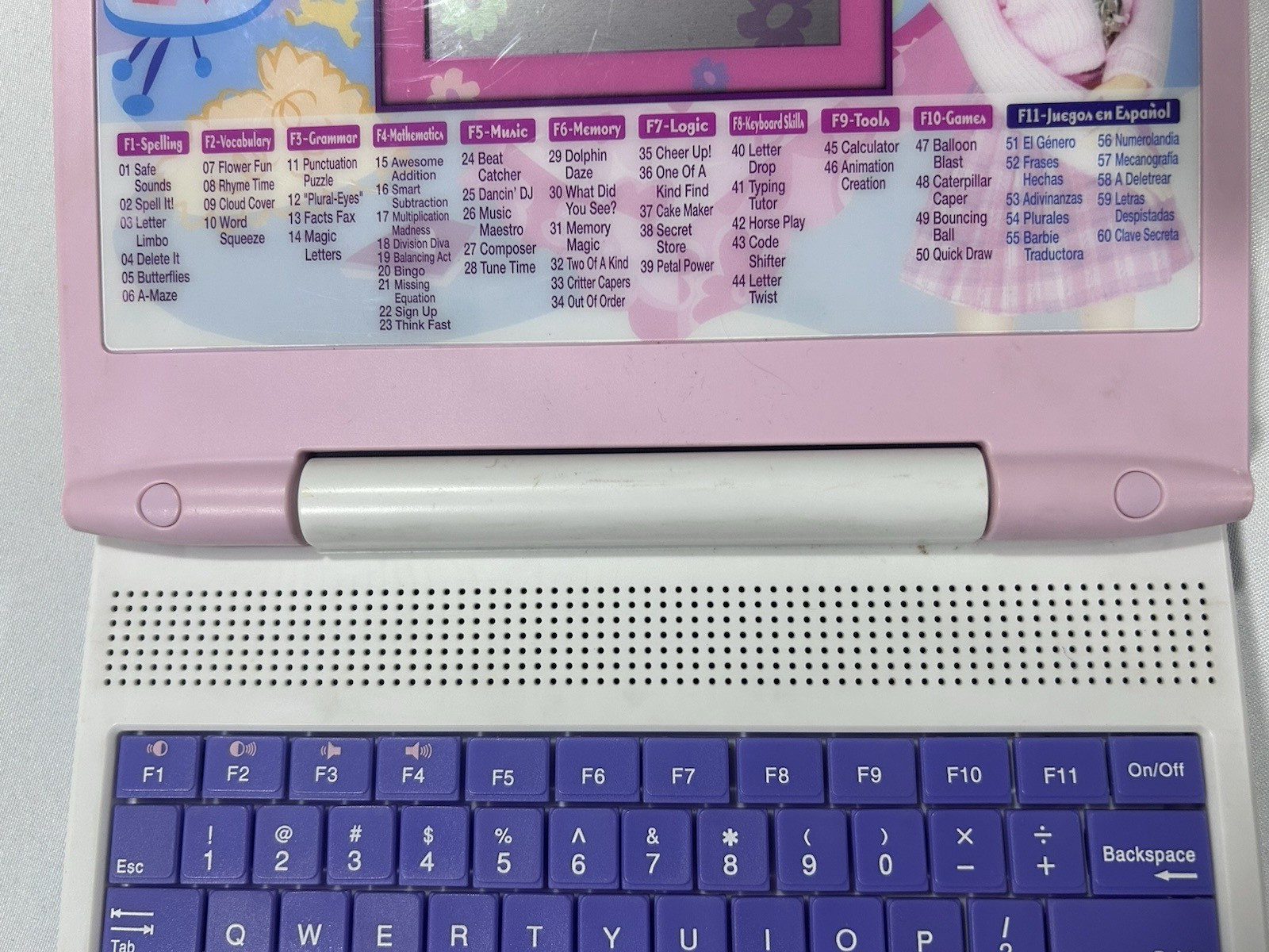 Vintage Mattel Barbie B-Book Kids Educational Learning Laptop Toy Interactive
