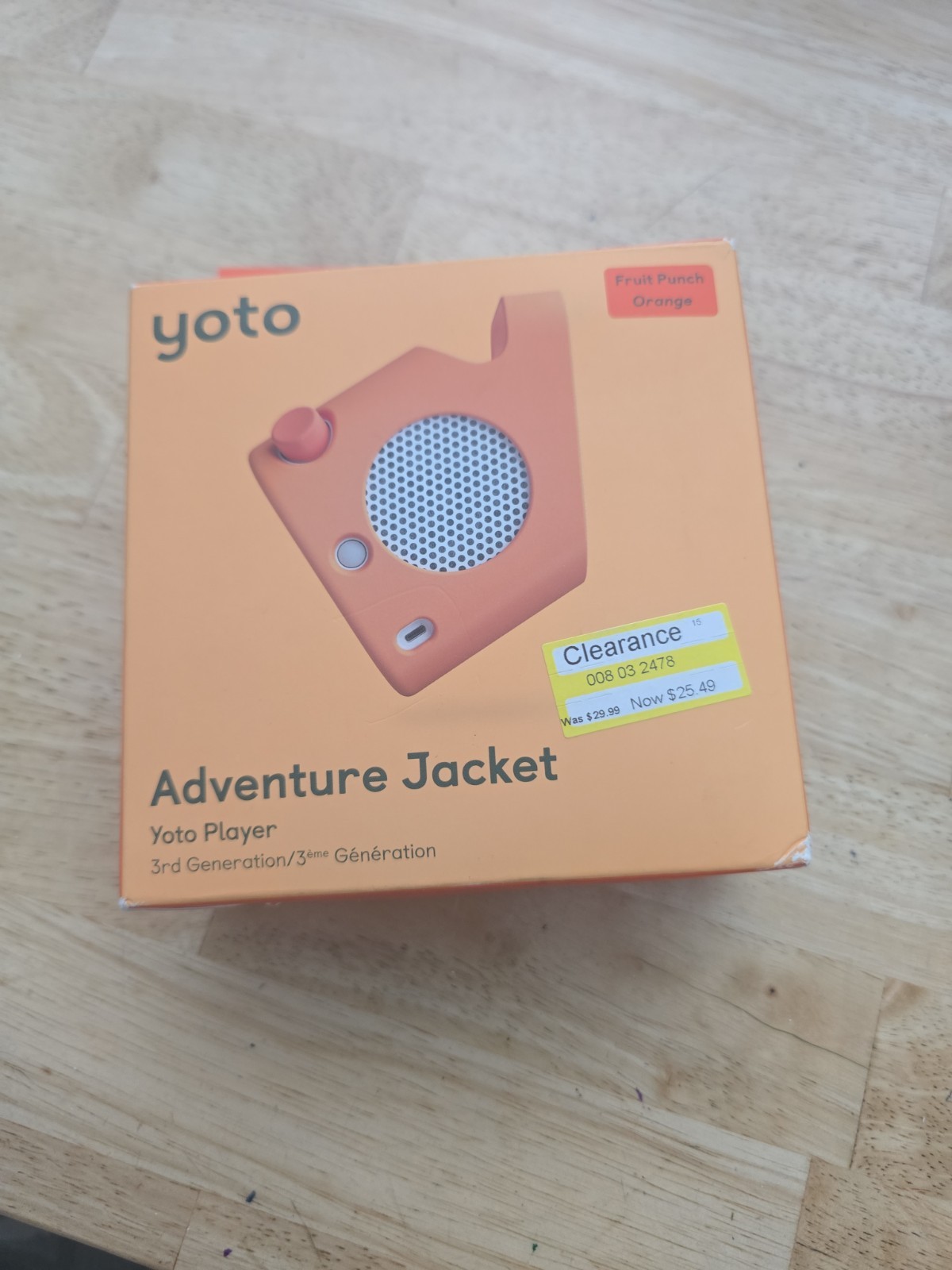 NEW~ Yoto Adventure Orange Silicone Jacket Protective 3rd Generation Case Read⬇️