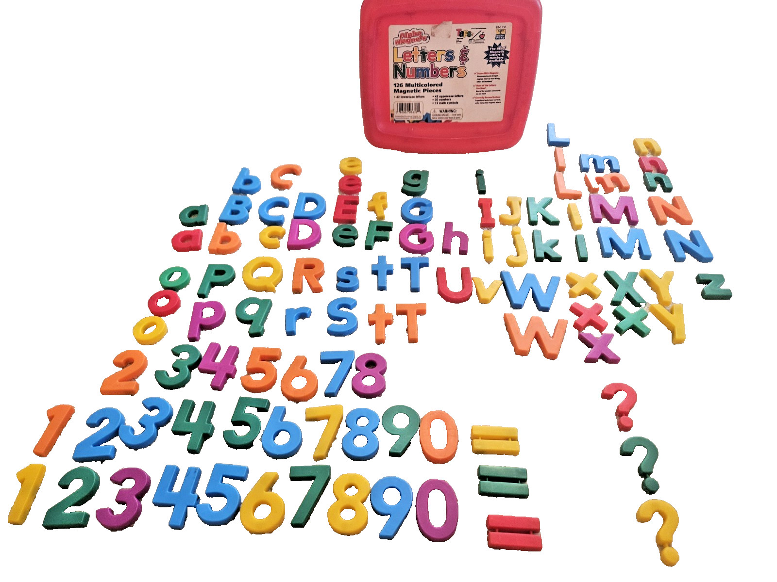 Alpha Magnets, Magnetic Letters & Numbers , 99 Pieces + Box