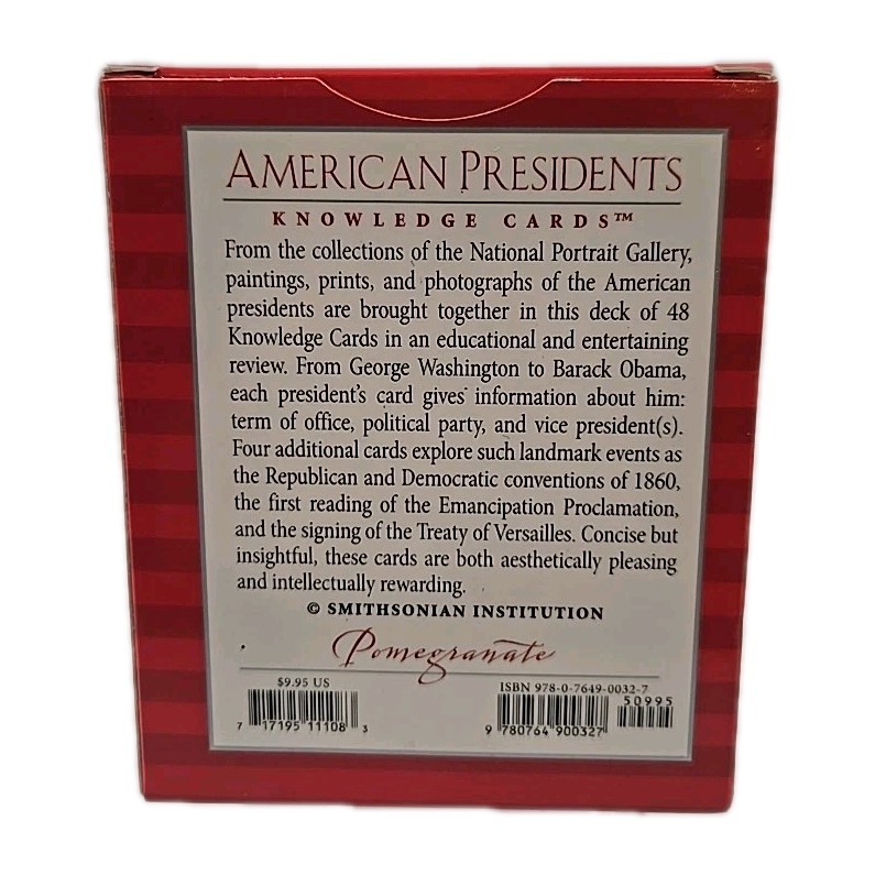 American Presidents Knowledge Cards Sealed Deck Smithsonian Institution