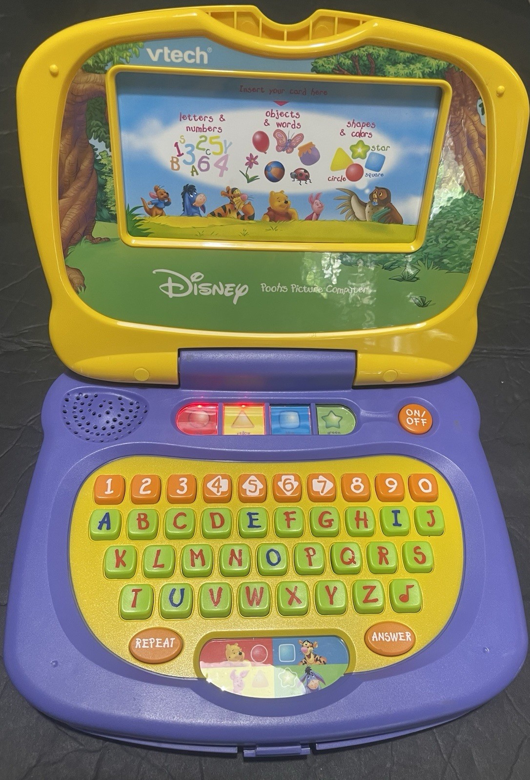 Vintage Disney Vtech Poohs Picture Computer Rare TESTED Good Condition