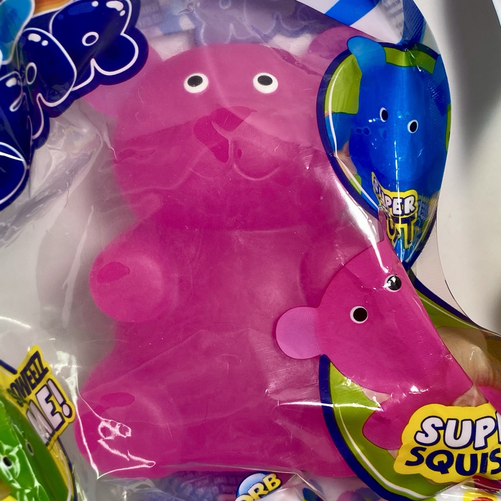 ORB Jelly Bear 5″ Large Squishy Fidget Toy Lot of 4 Pink & Green