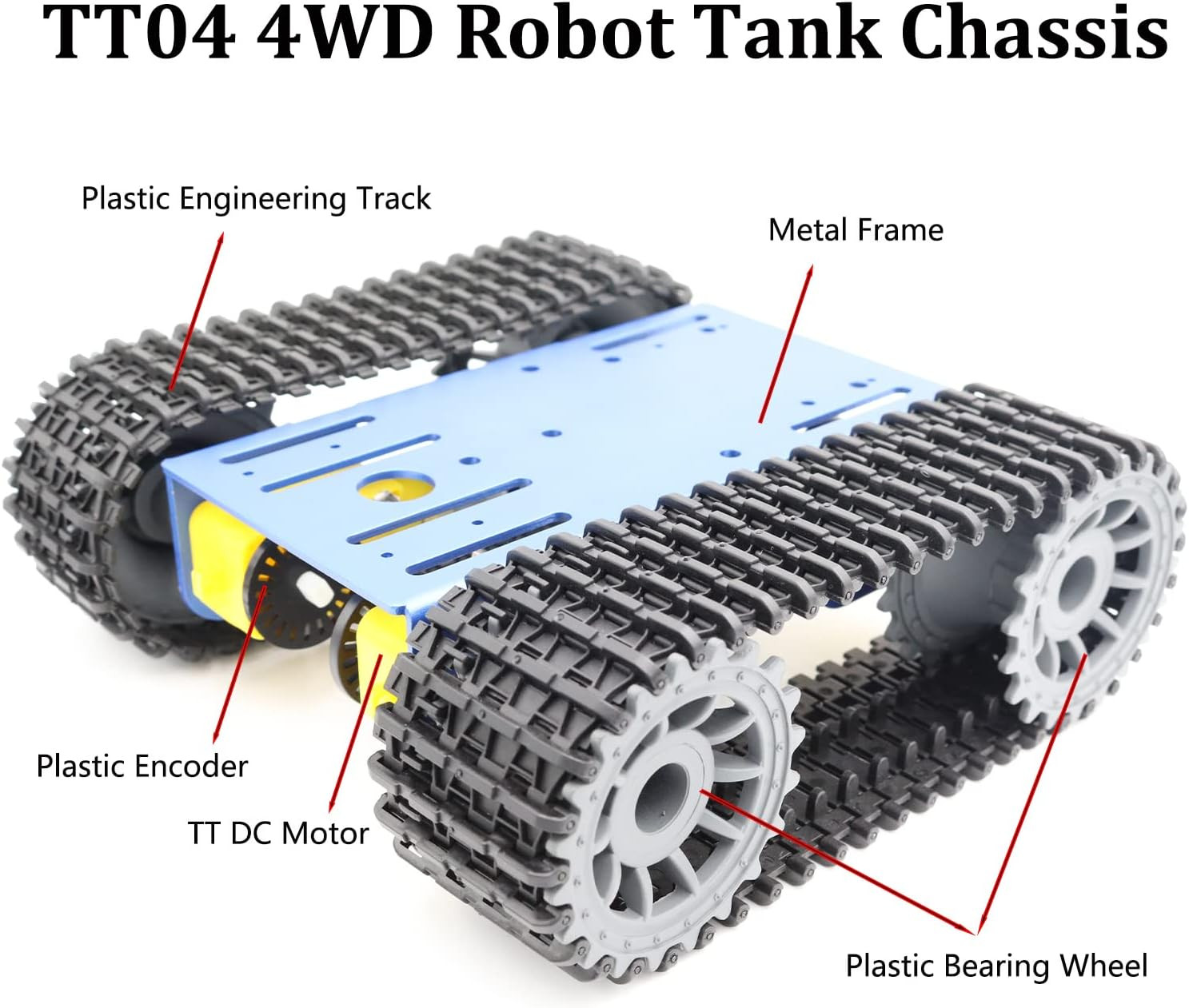 Robot Tracked RC Tank Chassis Kit with 4Pcs DC TT Motors for Arduino UNO R3/ Ras