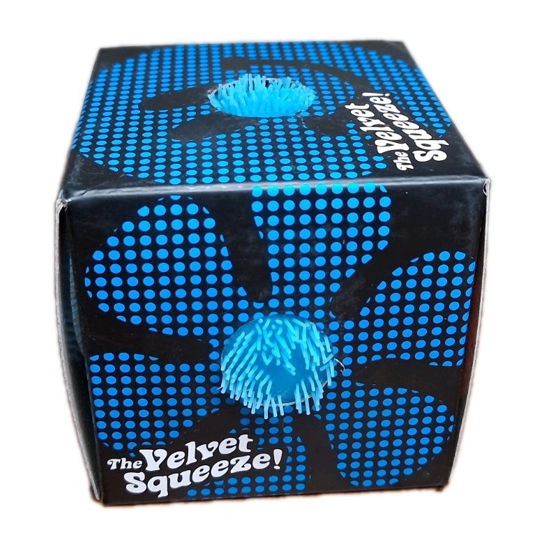 NeeDoh Fuzz Ball – The Velvet Squeeze! Stress Fidget Viral Blue Free Shipping