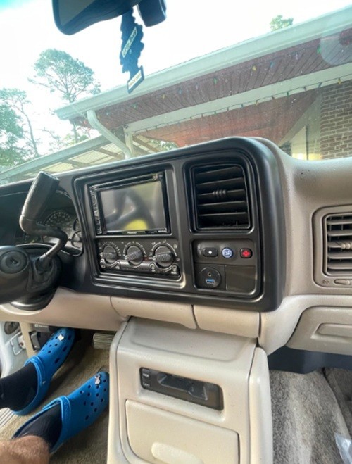 Double Din Dash Bezel Cover fit 99-02 Escalade Silverado Suburban Tahoe Sierra