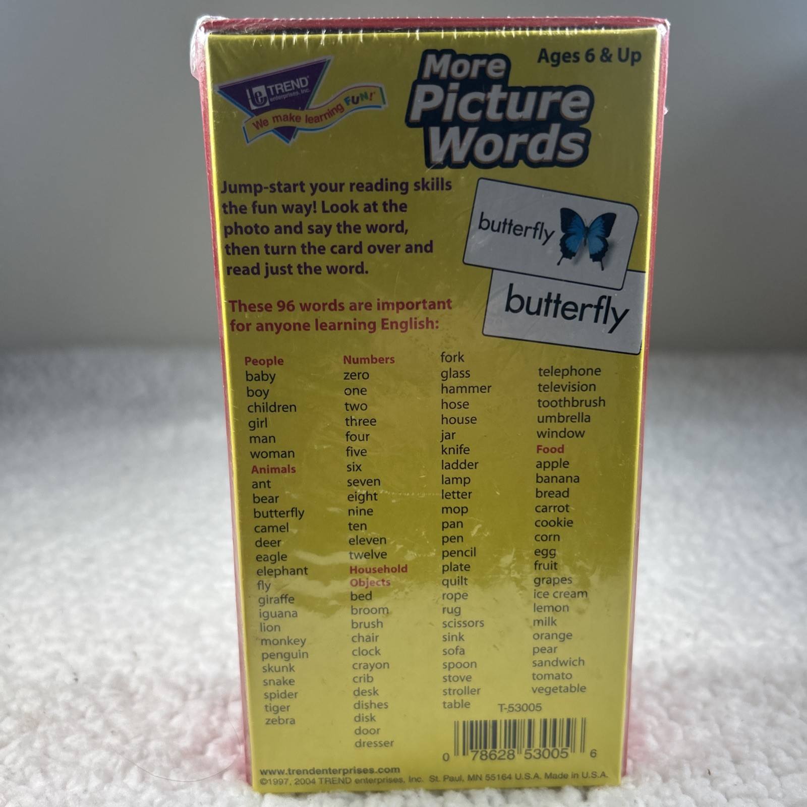 Trend Enterprises: More Picture Words Skill Drill Flash Cards 96 Cards Included