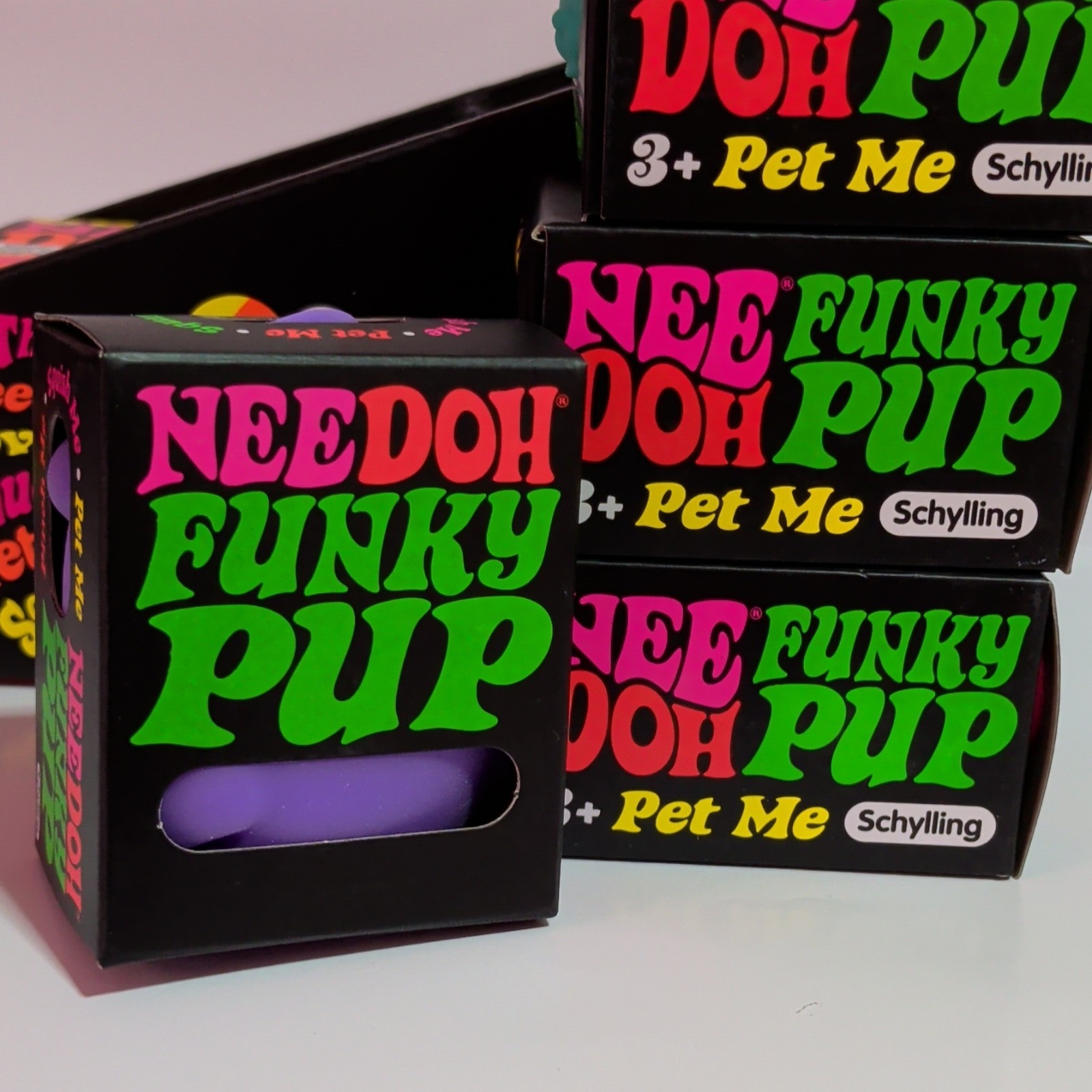 Schylling NeeDoh Funky Pup Purple Squeeze Toy 100% Authentic NeeDoh Guaranteed