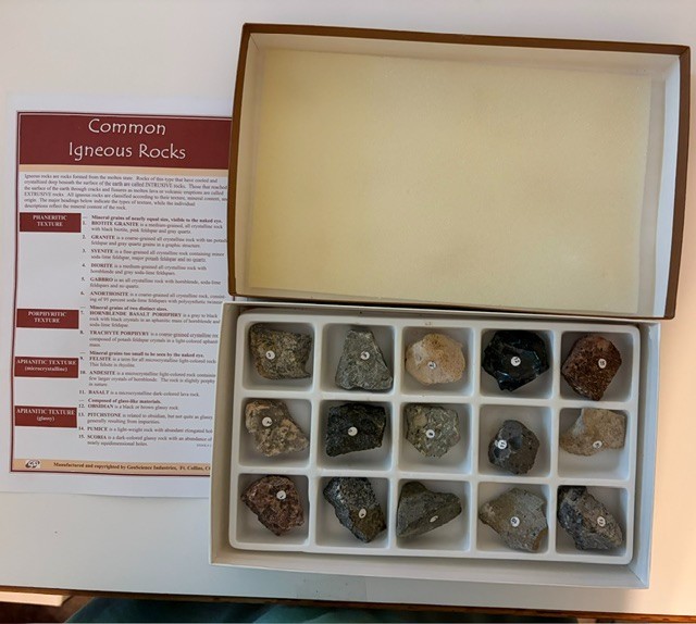 Fisher Science Ed Rock Collection Sedimentary Metamorphic Igneous NOS