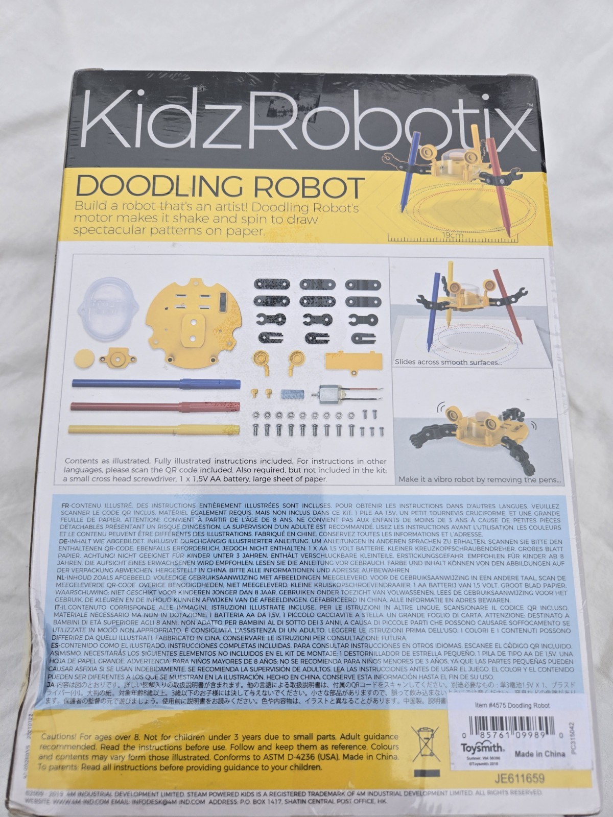 4M KidzRobotix Doodling Robot DIY Science Engineering Robotics Kit New Sealed