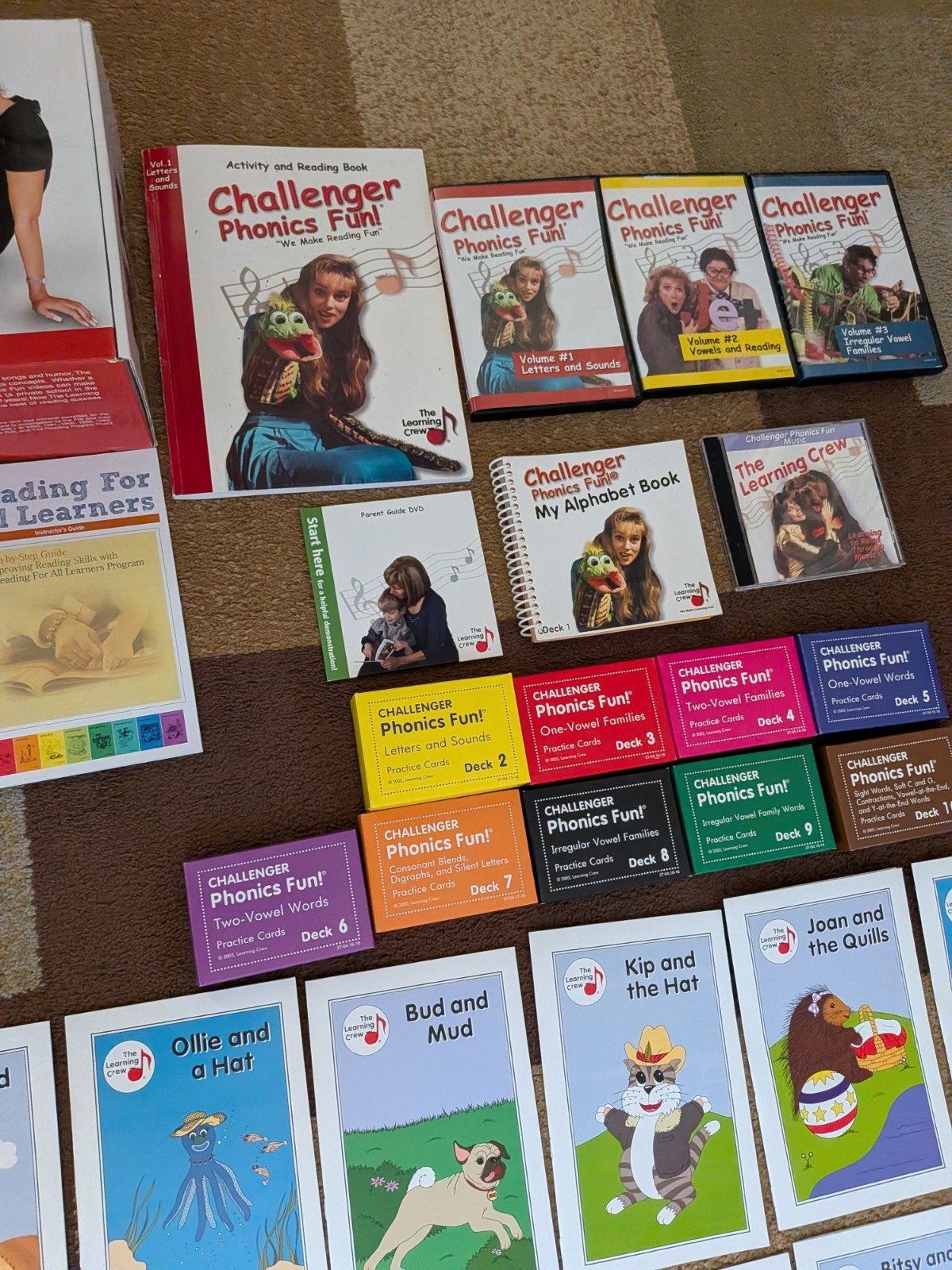 Challenger Phonics Fun Age 2+ Early Reading Books DVDs CD Cards Almost Complete