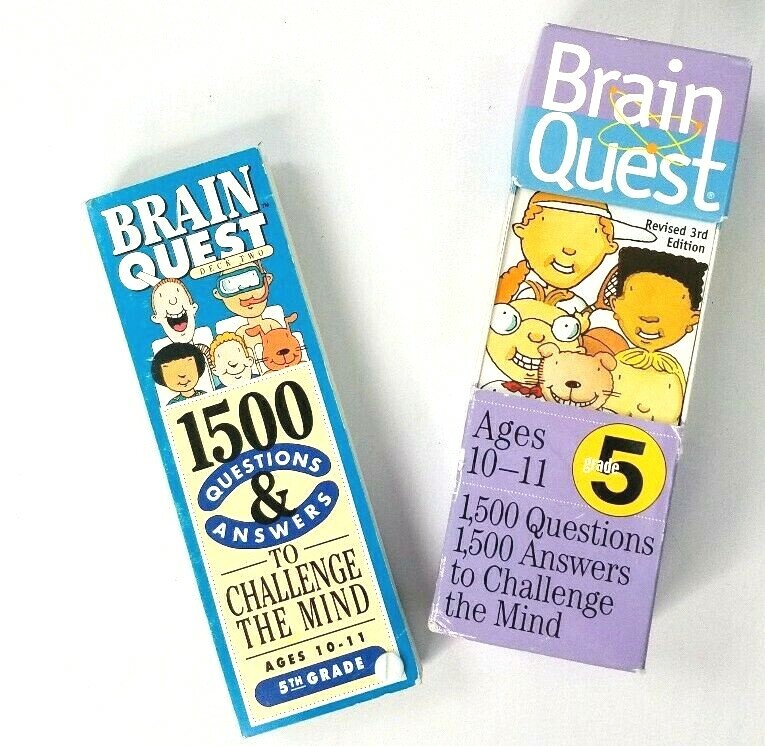 Brain Quest Grade 5:1500 Q&A to Challenge the Mind w/Extra Deck CLEARANCE