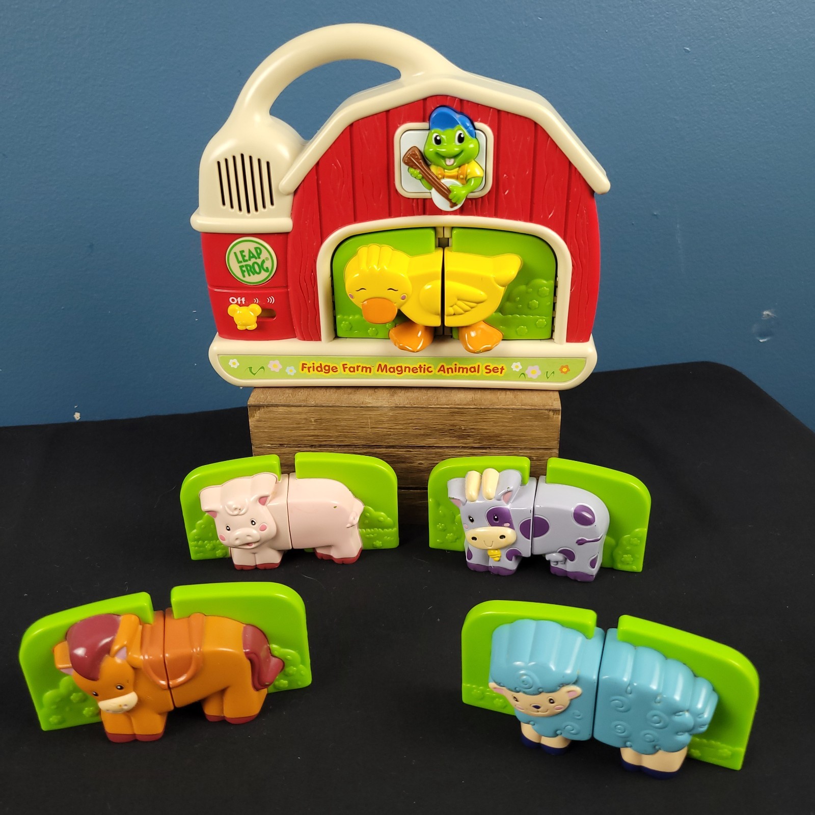 LEAPFROG Fridge Farm Magnetic Animal Set duck pig horse sheep cow COMPLETE WORKS