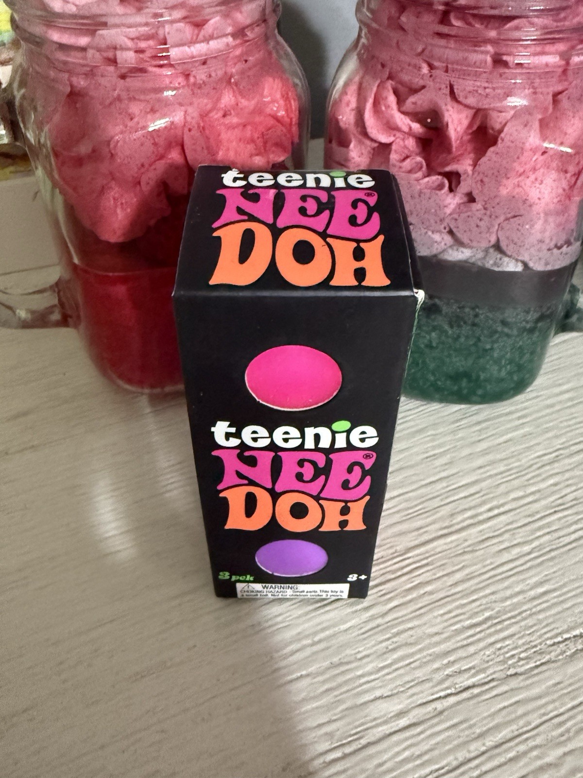 NEW Teenie Nee Doh 3 Pack Squishy Stress Toy Groovy Glob Pink Blue Purple