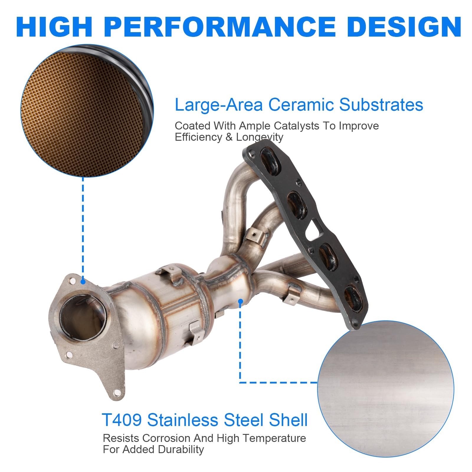High Flow Front Catalytic Converter Kit Compatible Nissan Altima 2007-2013 NEW