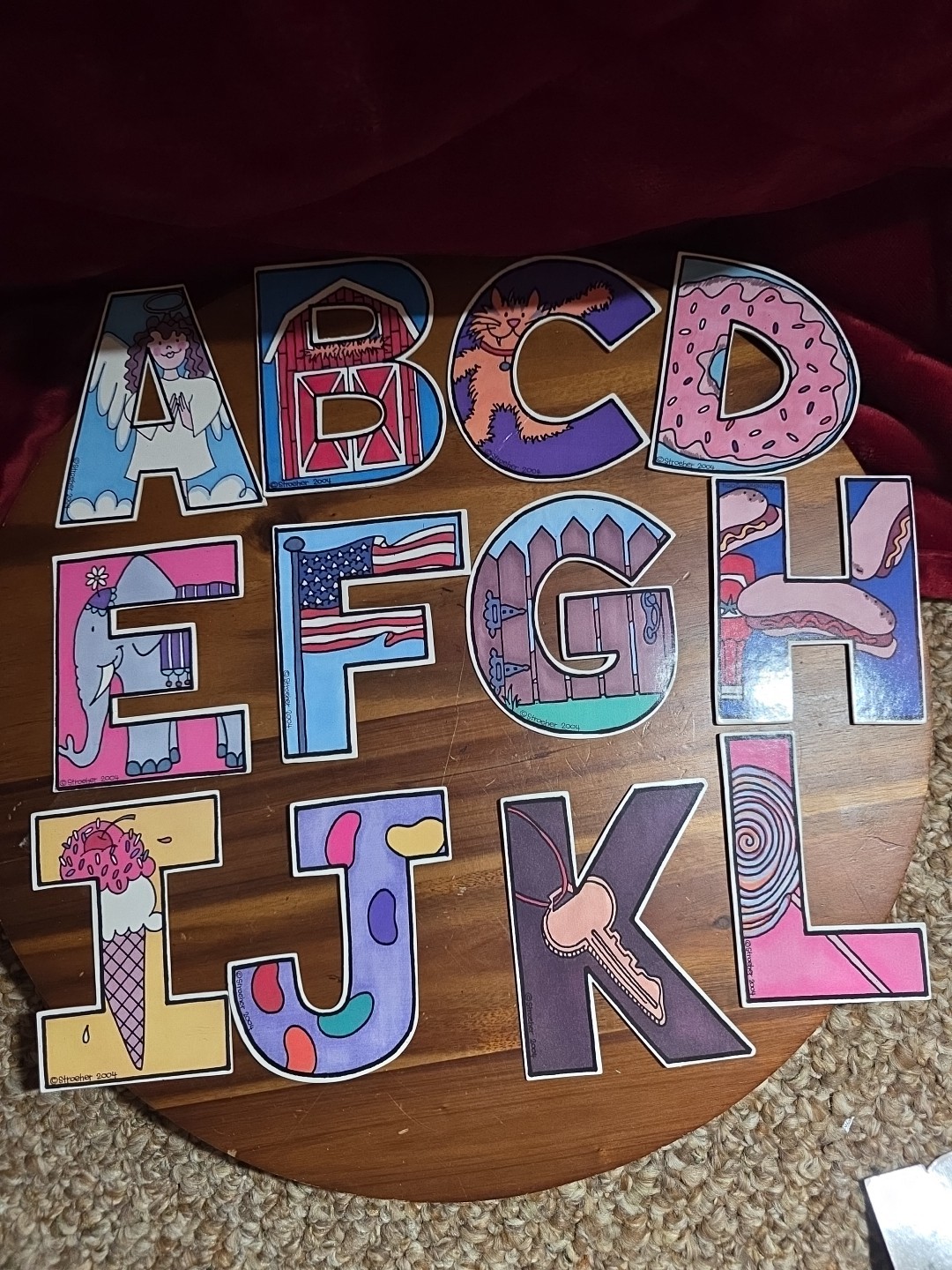 Complete Stroeher Upper And Lower Case Letter Alphabet Set A-Z Pictures Magnetic