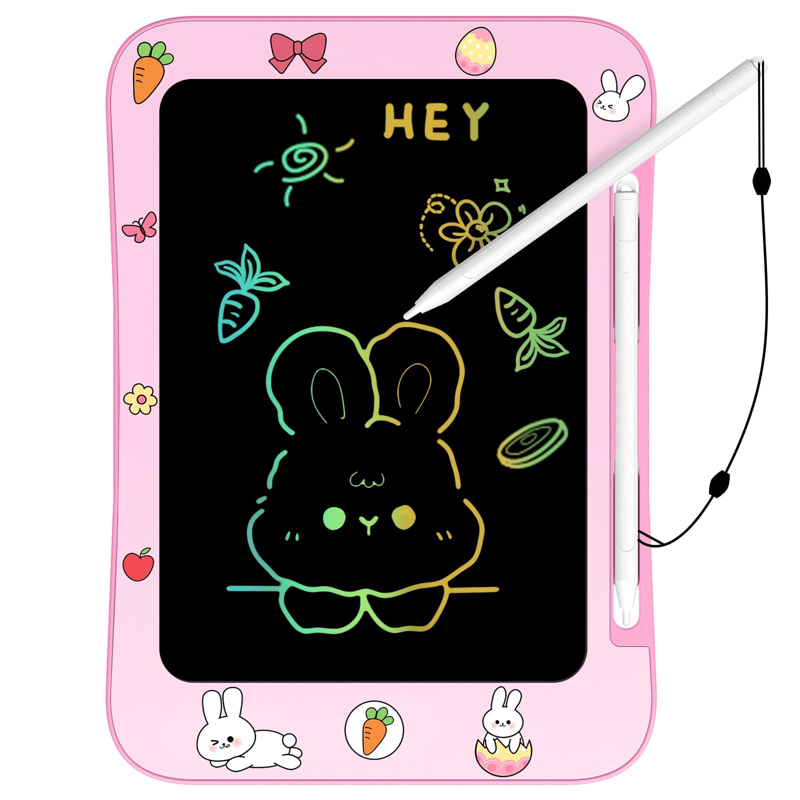 Easter Basket Stuffer Genialba LCD Writing Tablet for Kids, Colorful Pink