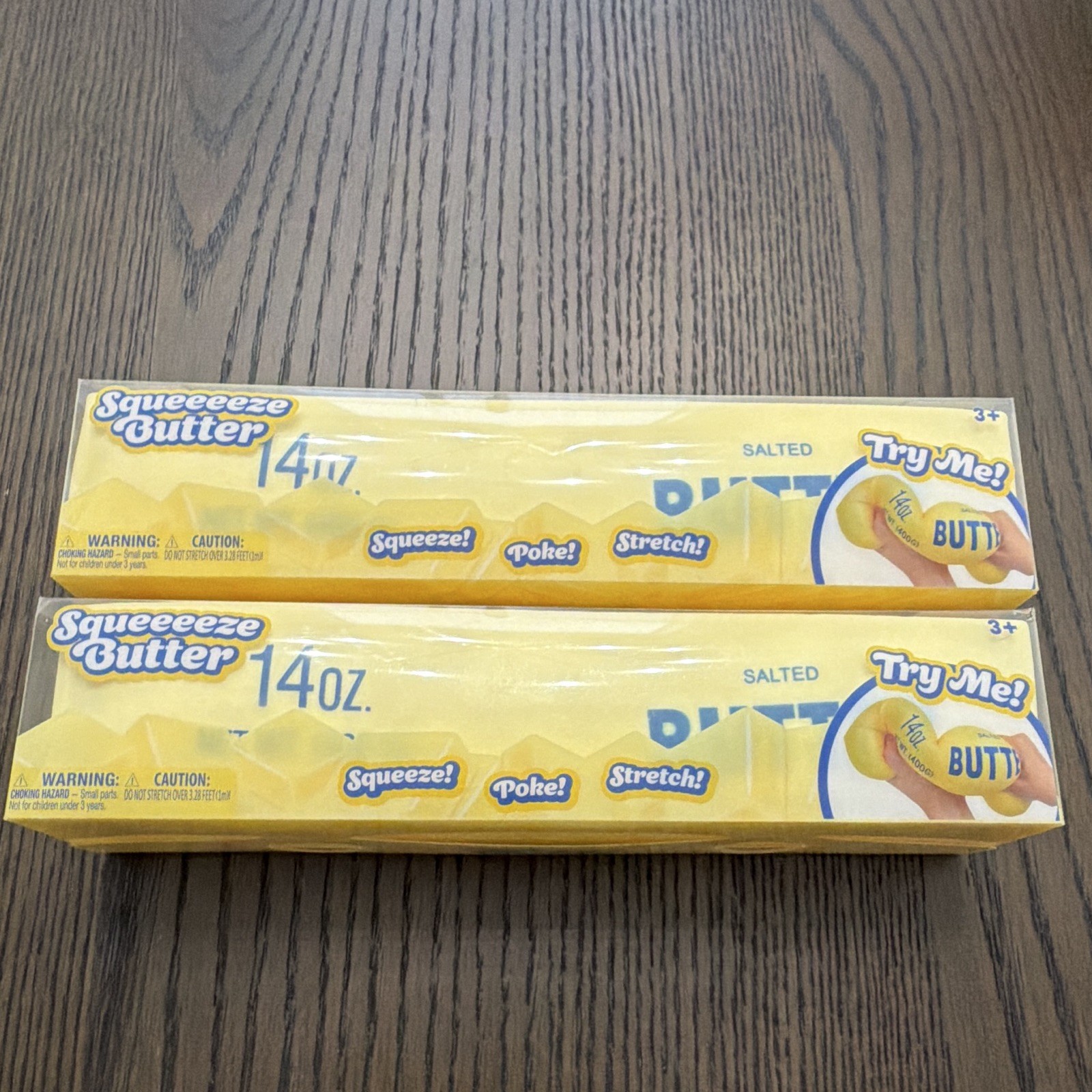 Sunny Days Butter Tactile Squeeze Toy Yellow Salted 14oz Lot of 2