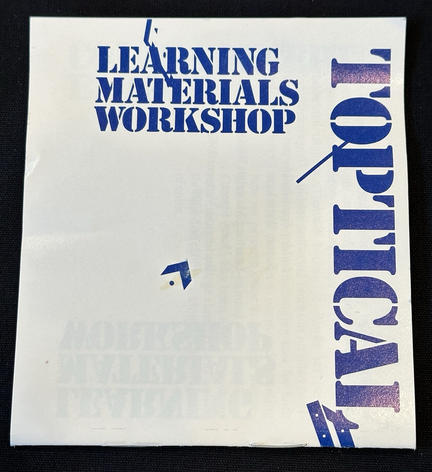 Vintage 1981 Toptical Science Color Mix Learning Material Workshop Montessori