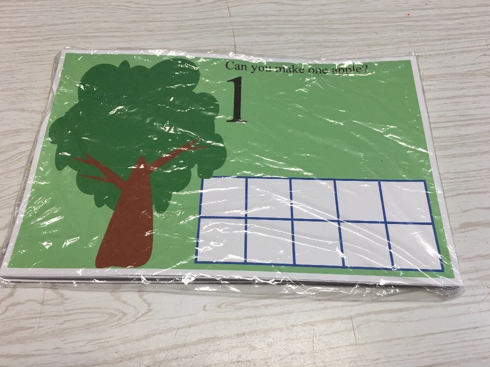 Apple Tree Count – Dry Erase – Laminated Activity Set – Teaching Supplies
