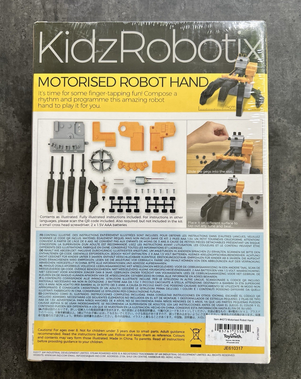 4M KidzRobotix Motorized Robot Hand STEM DIY Kit New In Box 8+