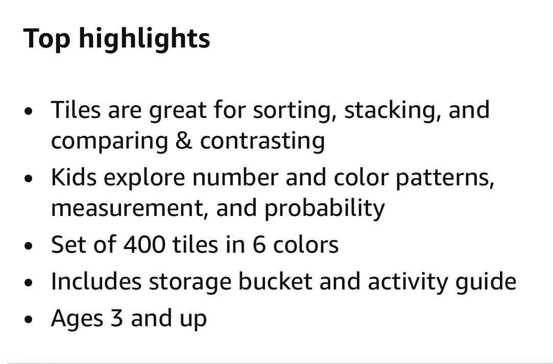 Plastic Color Tiles-400 Manipulatives For Kids