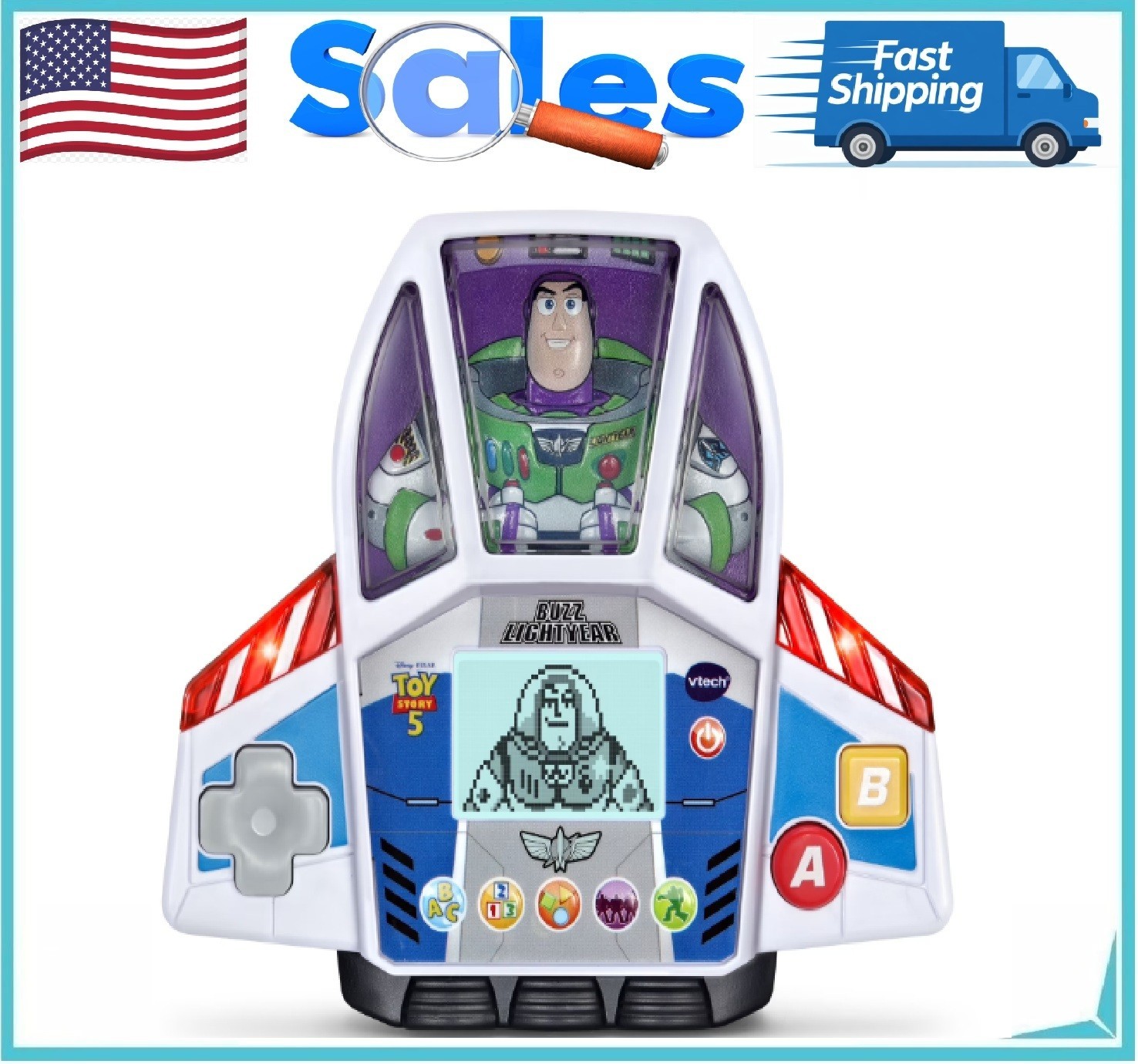 VTech Toy Story 5 Buzz Lightyear Game & Go, Interactive Learning Toy, 3y+