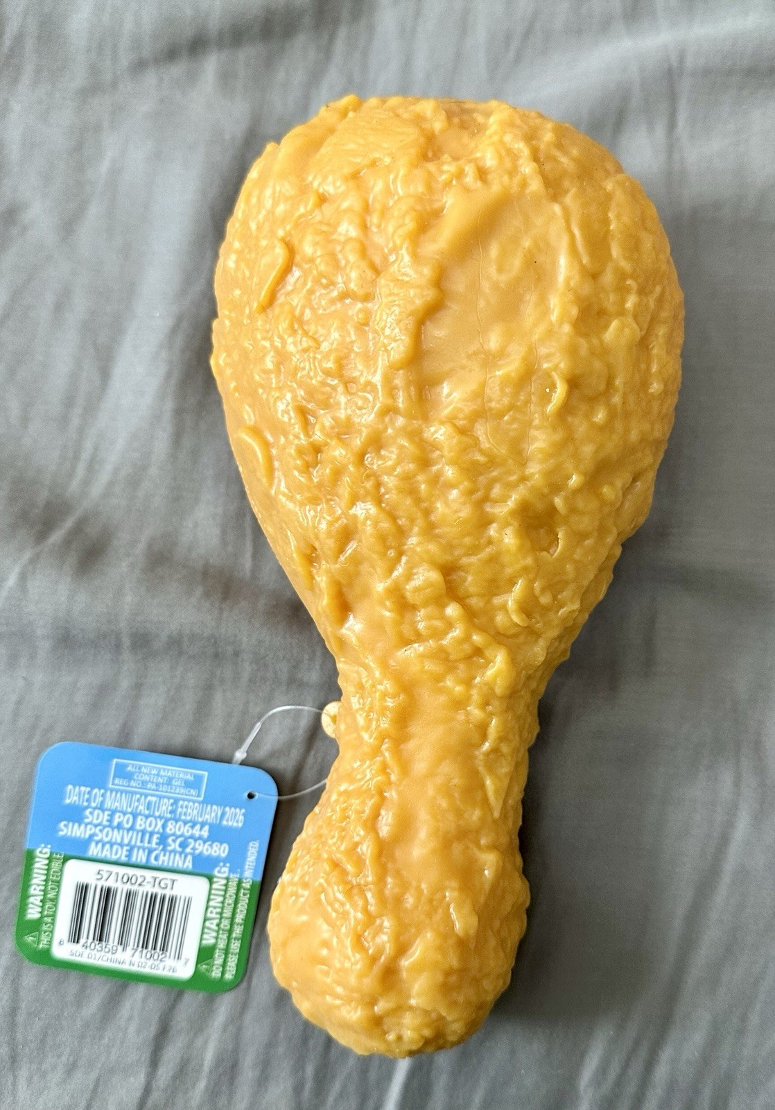 Toymendous SUNNY DAYS Chicken Drumstick Squishy Stress Toy SQUEEEZY NEW