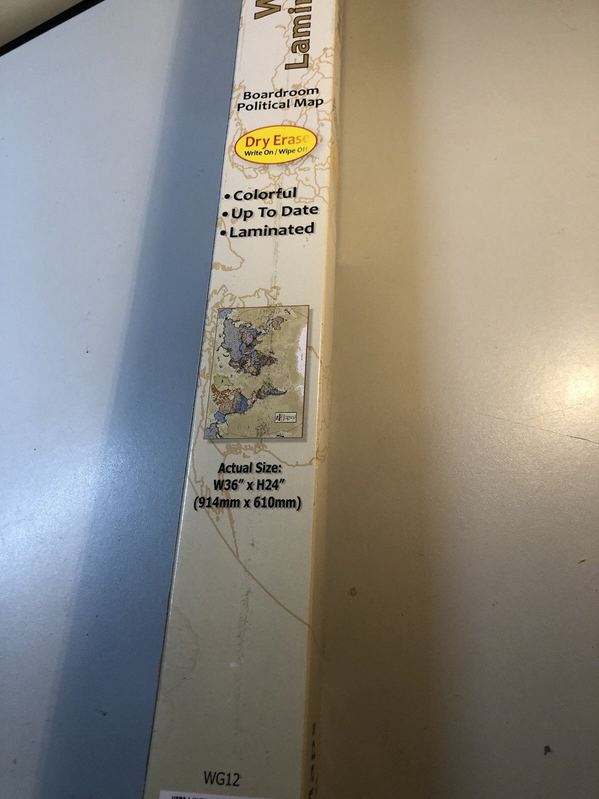 Waypoint Geographic NIB 24×36 Laminated World Map – Can Use w/ Dry Erase Markers