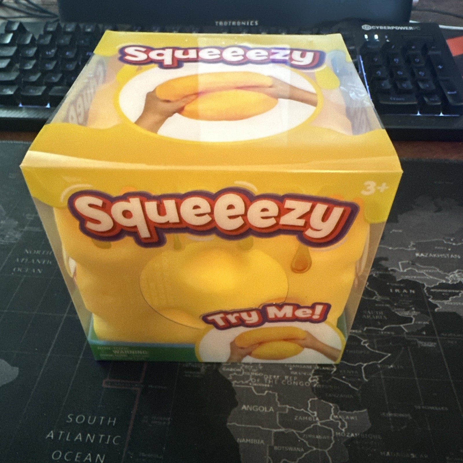 Sunny Days Jumbo Squeezy Cheese Yellow Squishy Toy Stress Relief Fun – NEW