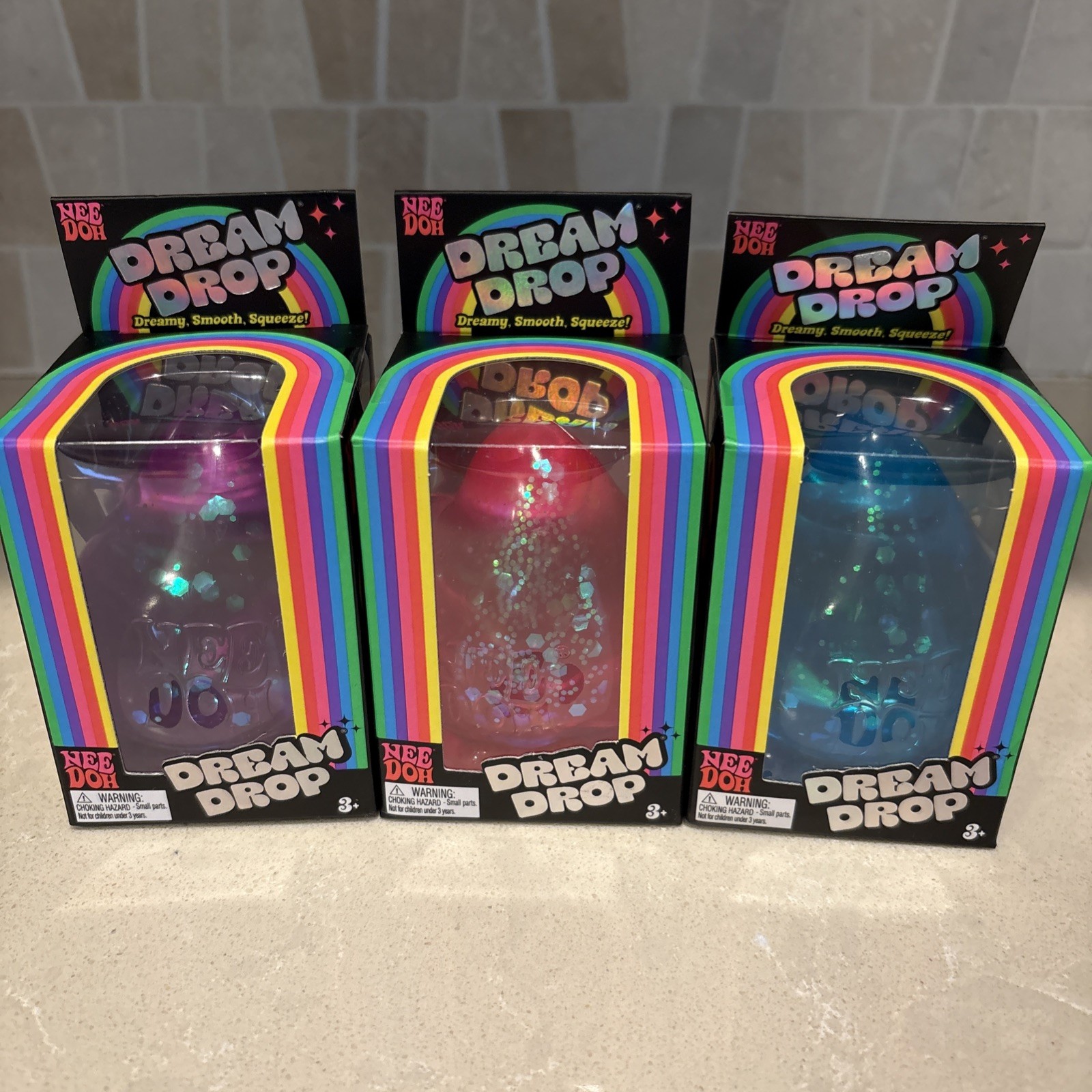 Authentic Viral NEEDOH Dream Drop Set of 3 Blue, Purple, Pink RARE DREAMDROPS