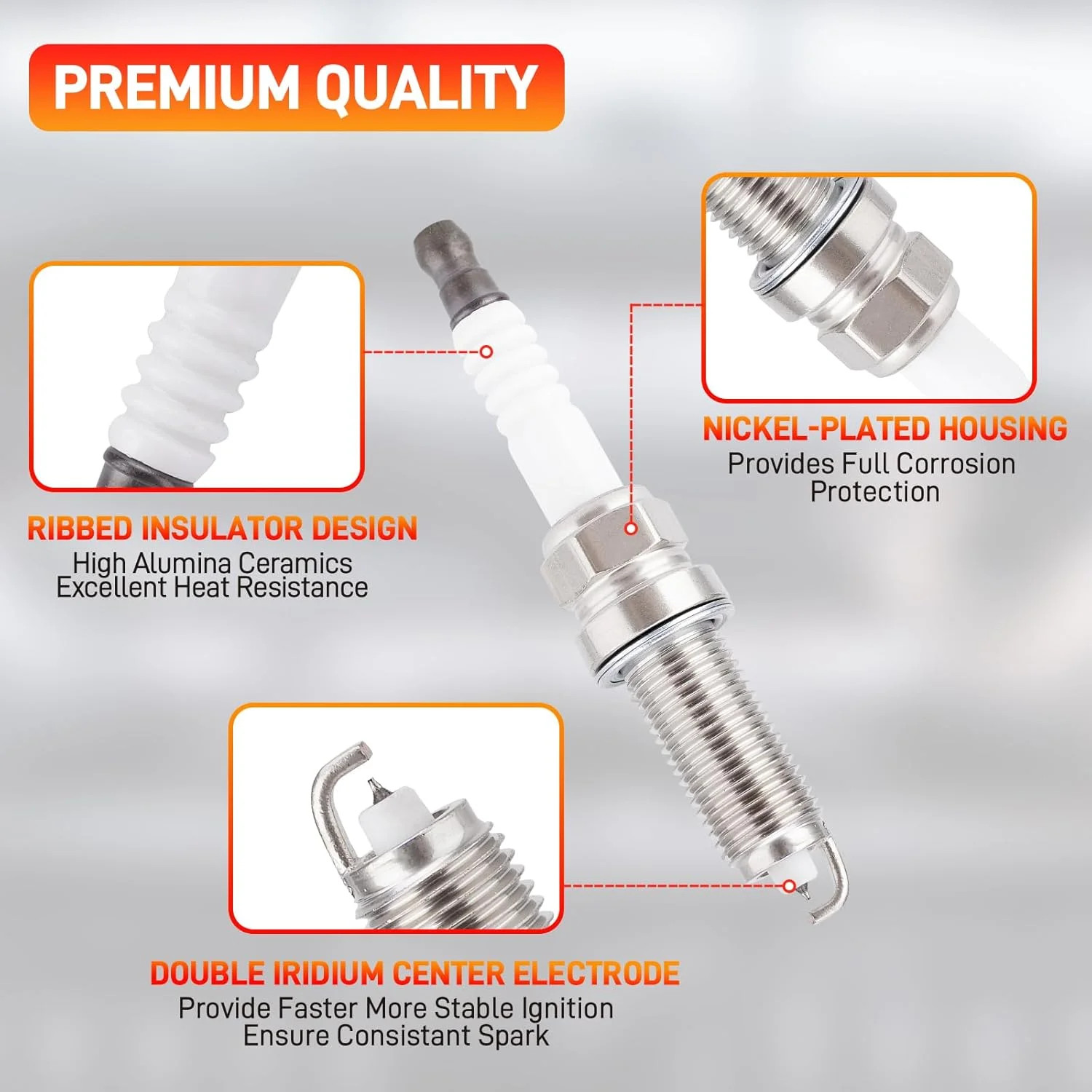 6PCS Ignition Coil & Iridium Spark Plug Packs Compatible with Nissan 2007-2020 A