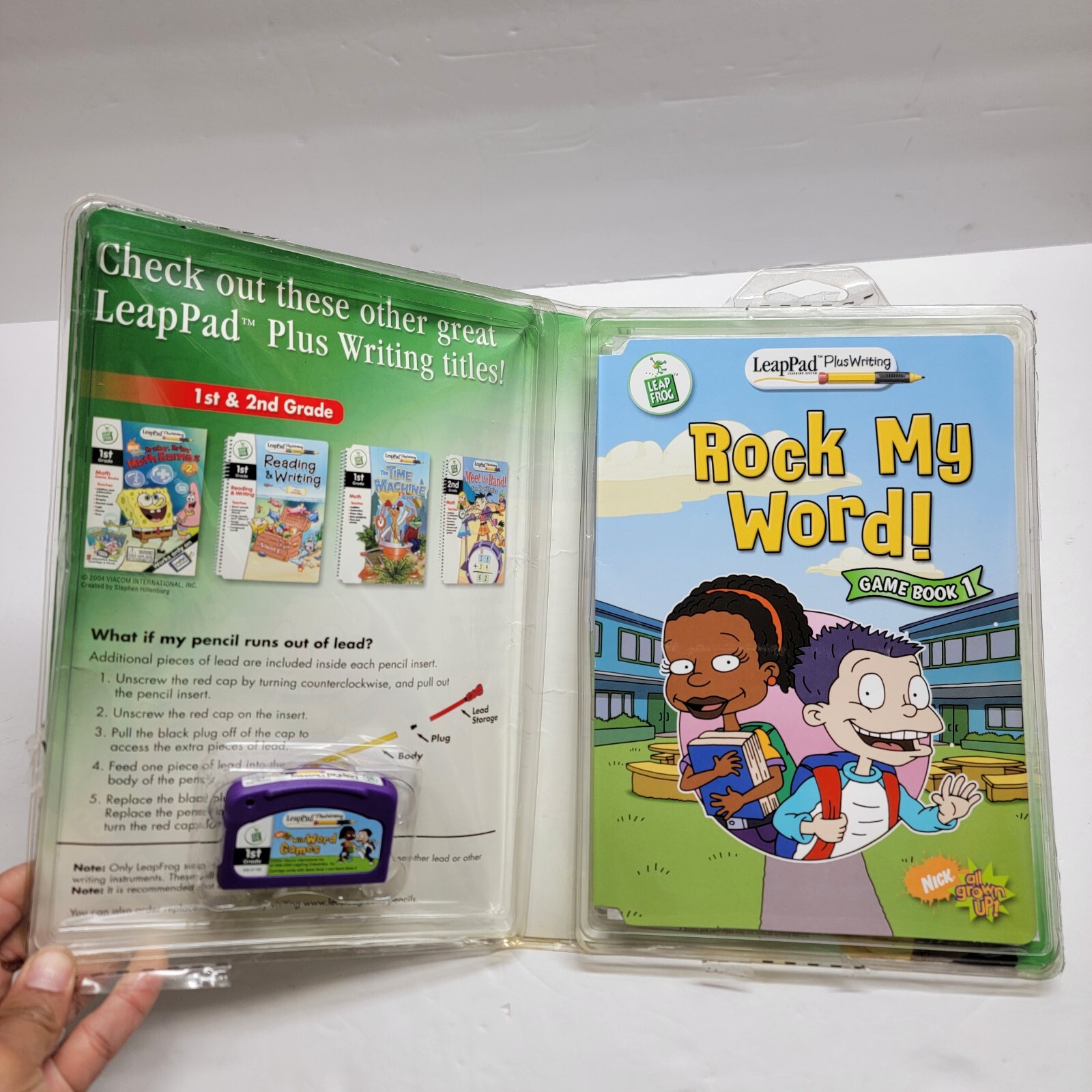 LeapFrog “Nick all Grown-Up” Interative Book and Cartridge -LeapPad Plus Writing