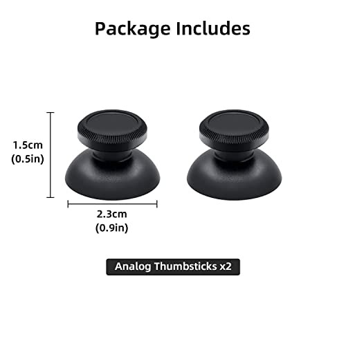 Mcbazel Aluminum Alloy Metal Analog Thumbstick for Xbox ONE Black (Set of 2)
