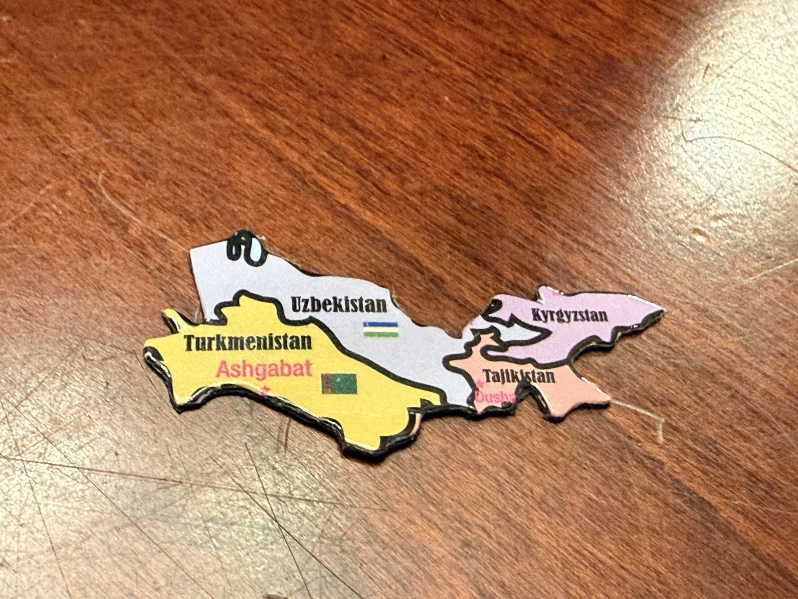 Ata-Boy Magnetic World Map Play-n-Learn Turkmenistan