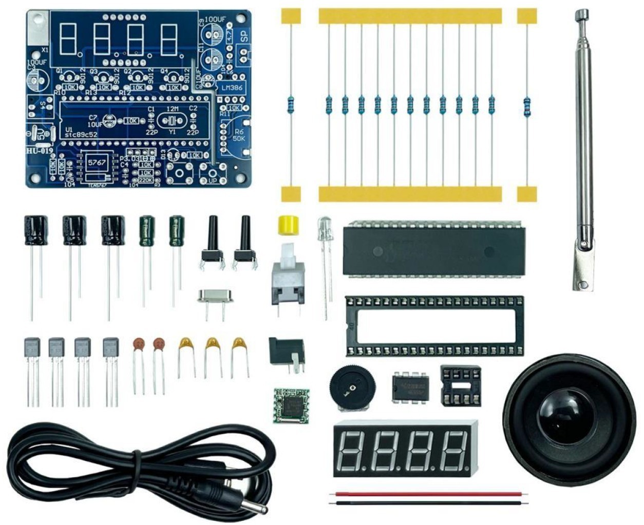 DIY FM Radio Kit, Practice soldering kit, unassembled. Fast shipping from USA.