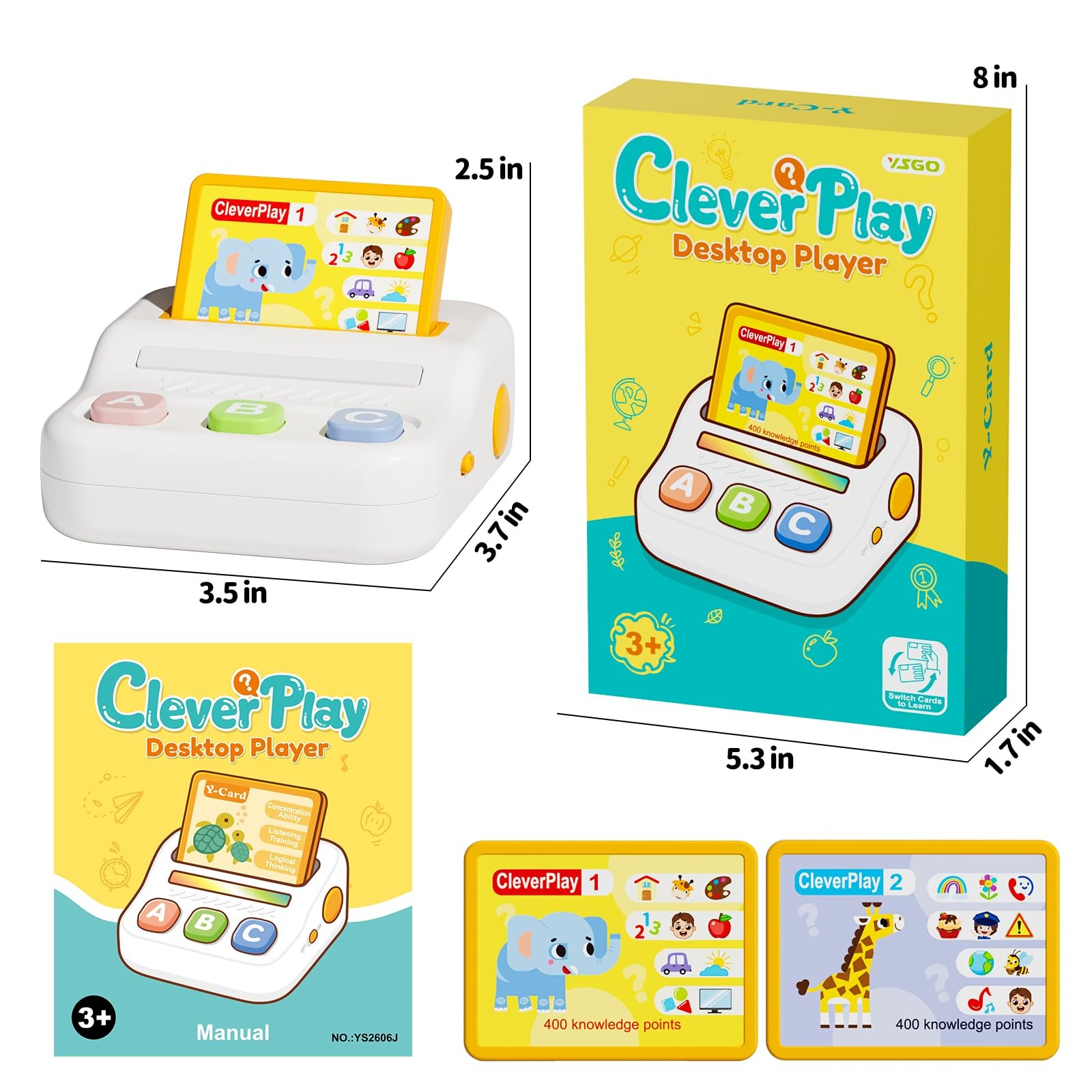 Educational Toys for Kids 3-6 Years Old | Speech Therapy & Small, Yellow