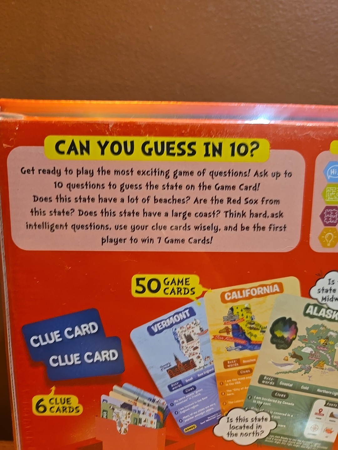 Skillmatics Guess in 10 States of America Educational Trivia Card Game Sealed