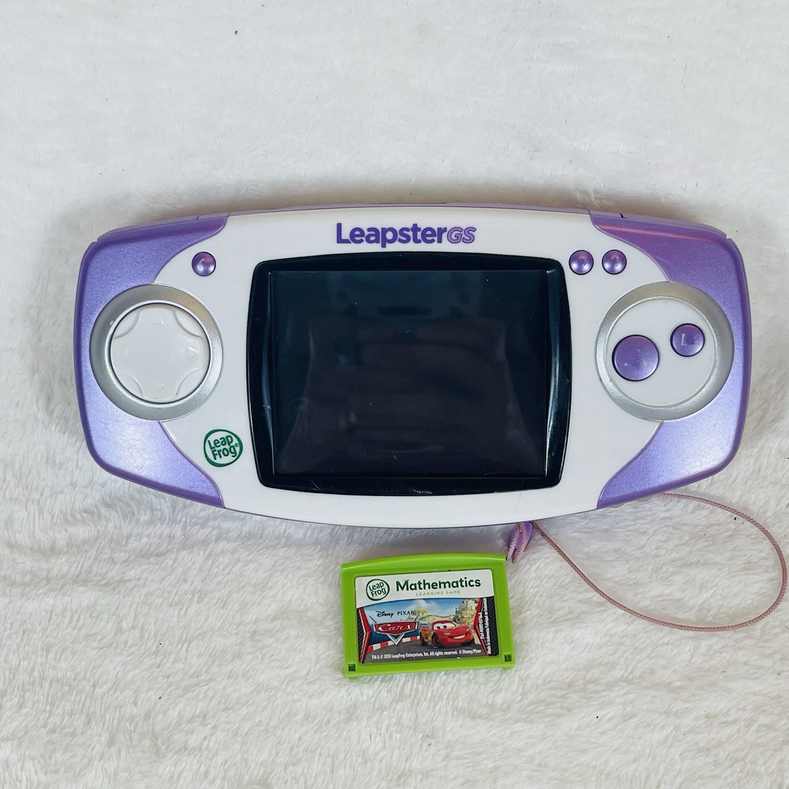 LEAPFROG LEAPSTER GS Purple Game Console W/ 1 Game Tested & Working