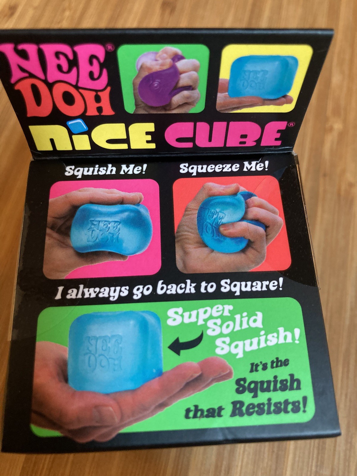 NEW Nee Doh Needoh Nice Cube Super Solid Squish Pink Toy