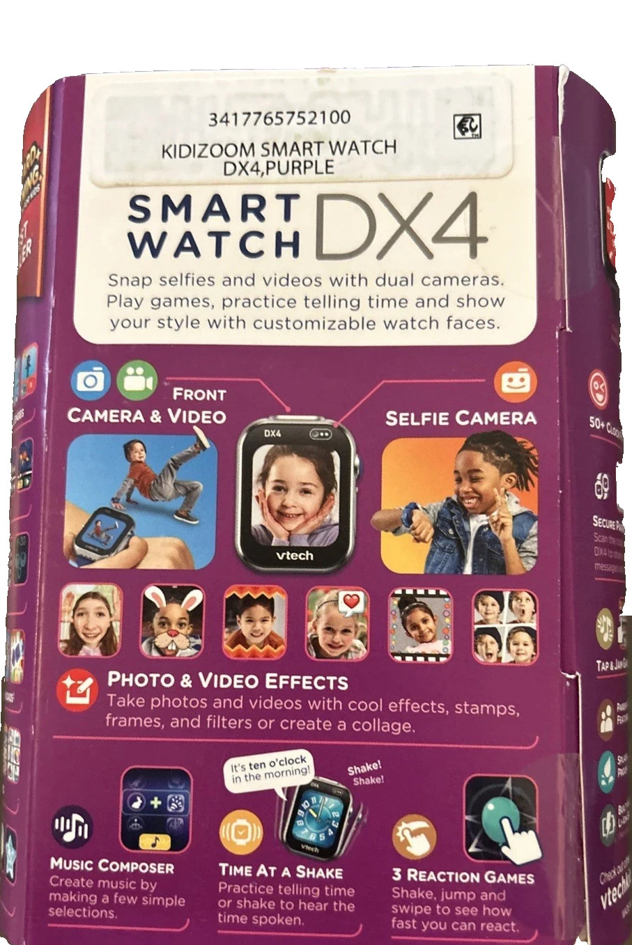VTech KidiZoom Smartwatch DX4 (Purple) Kids Smartwatch – NEW FAST FREE SHIP